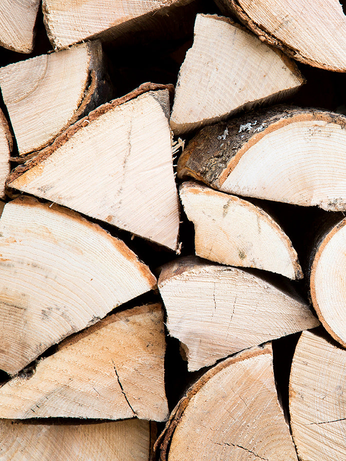 Close up of Kiln-Dried Ash Logs