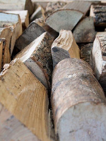 Close up of Kiln-Dried Ash Logs