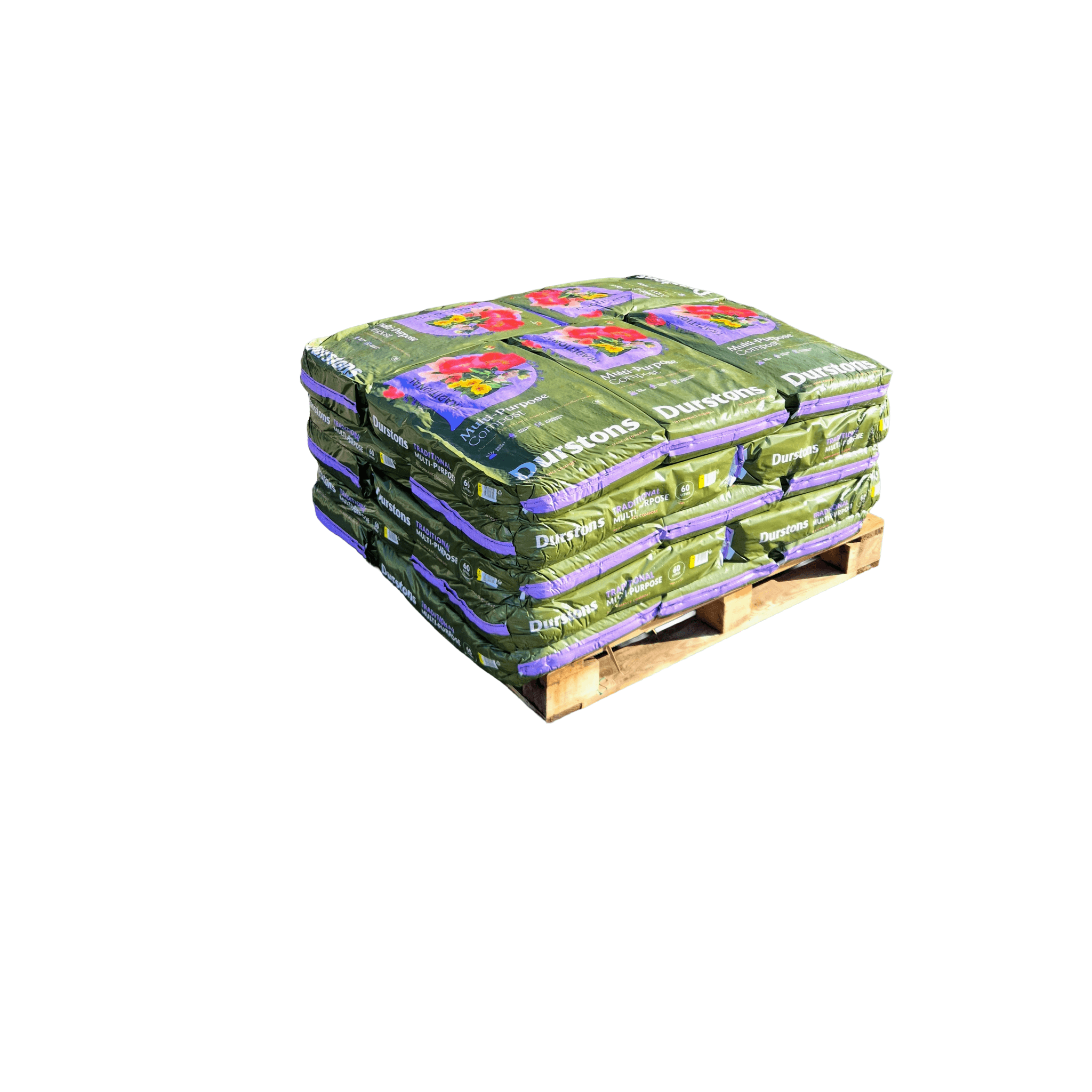 Durstons Multi-Purpose Compost half pallet with 25 × 60 litre bags ideal for gardening