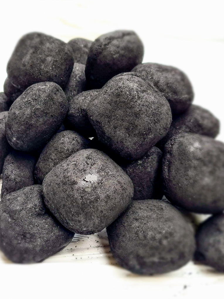 A close-up picture of Oxbow Excel Smokeless Coal