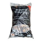 Roastie Toastie logs 20kg bag for all wood burners, fire pits, and BBQ, offering steady reliable heat.